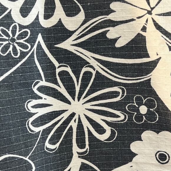 GLORIA VANDERBILT Vintage RETRO tropical floral capris in gray & white SZ 10 - Picture 10 of 13